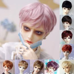 Dolls bjd doll synthetic mohair short 910inch 89inch 78inch 67inch 56inch 13 14 16 18 112 dark brown blond red 231024