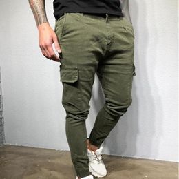 Men's Pants Men's Men's Cargo Solid Colour Tight Ankle Breathable Trousers Loose Casual Military Long Waterproof Lightweight