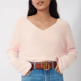 Women's Sweaters Patads France M Home Fall / Winter V-neck Bat Sleeve Loose Knit Top Sweater Mfppu00204