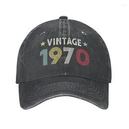 Ball Caps Classic Cotton Vintage 1970 Birthday Years Old Baseball Cap For Men Women Custom Adjustable Unisex Dad Hat Hip Hop