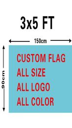 Whole Digital Printing Single layer Polyester Custom Design Flag 3x5ft with Two Brass Grommets2153168