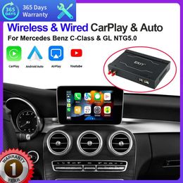 New Car Wireless CarPlay Android Auto Module For Mercedes Benz C-Class W205 GLC 2015-2018 Android Mirror Link AirPlay Functions