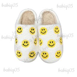 Slippers Small Cute Slippers Houseshoes Women's House Smilling Face Ladies Indoor Winter Fluffy Cozy Home Comfy Women Shoes T231024