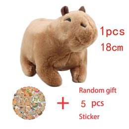 Plush Dolls 18-30cm Simulation Capybara Plush Toy Fluffy Capybara Doll Soft Stuffed Animal Toy Kids Birthday Gift Toy Home Room Decor 231023