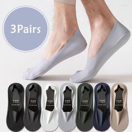 Men's Socks Men's 3pairs/lot Summer Men Invisible Non-slip Silicone Ankle Comfortable Cotton Bottom Thin Low Cut Sock