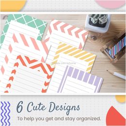 Notes Grocery List Magnet Pad For Fridge Magnetic Note Pads Lists 60 Sheets Per 6 Pastel Geometric Patterns Fl Back Todolist Notepads Amtnj