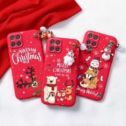 Cell Phone Cases For Samsung Galaxy A12 A 12 Case 3D Doll Christmas Pendant Deer Bear Coque For Samsung GalaxyA12 Bumper Shell Etui Cover FundasL231024