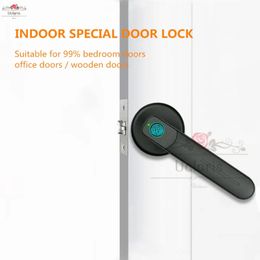 Smart Lock Smart Handle Door Lock Keyless Entry Safely Electronic Fingerprint Recognition Locks One Touch Unlock For Home Office Security 231023