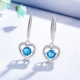 Dangle Earrings 925 Sterling Silver Sapphire Dorp Earring For Women Aros Mujer Oreja Origin Blue Gemstone Jewellery Orecchini Girls