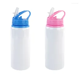 Tumblers 10pcs/Lot 600ml DIY Sippy Bottle Child Water Cup With Straw Sublimation Stainless Steel Eco-Friendly Drinking Ware For Kids Gift