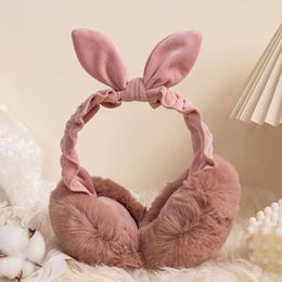 Berets Soft Faux Fur Earmuffs Women Winter Warm Earflaps Ears Fluffy Ear Warmer Cold Protection Plush Headphones Cover