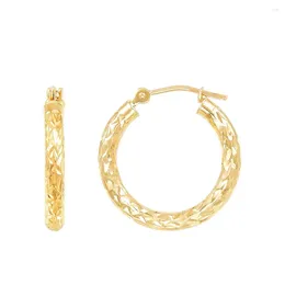 Hoop Earrings 10K Yellow Gold 2.5MMx18MM Hollow Round Hoops