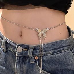 Pendant Necklaces Luxury Butterfly Necklace Creative Pull-out Adjustable Chokers Arm Belly Body Chains Women Y2K Grunge Fashion Jewelry