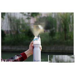 Personal Care Appliances 4 Colors 500Mlsport Water Bottle Spray Outdoor Cup Drinkware Cool Gym Sports Fitness Health Mtipurpose Mois Dhcpk