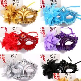 Party Decoration Halloween Princess Mask Masquerade Ball Lily Sexy Dress Drop Delivery Home Garden Festive Supplies Event Dhfbi