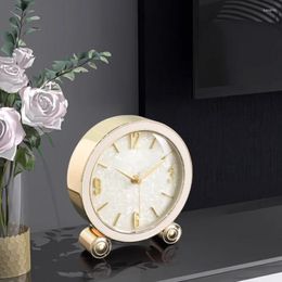 Table Clocks Fancy Modern Living Room Metal Home Decorations Digital Electronic Bedroom Reloj Escritorio Decor