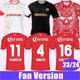 23 24 Deportivo Toluca Mens Soccer Jerseys M. ARAUJO J. ANGULO BAEZA VENEGAS Home Away 3rd Special editions Football Shirt Short Sleeves Uniforms