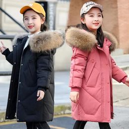 Down Coat Girls Winter Jacket Children's Clothing Outerwear Overalls Warm Clothes Kids Fur Teenage Cotton Parka & Coats