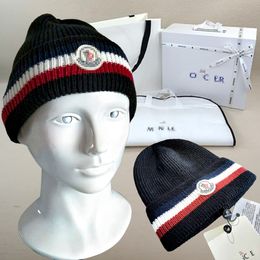 classics knitted hat Designer Women's skullcap Pop Warm windproof elastic High quality personalized Official website 1:1 Moncker hat