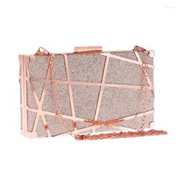 Evening Bags Bag Women Party Banquet Glitter Gold Wedding Clutches Prom Blingbling Chain Shoulder Mujer Sac