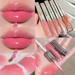 Lip Gloss Double Head Tubes Long Lasting Water Light Liquid Lipstick Mirror Glaze Sexy Red Brown Tint Makeup Cosmetics