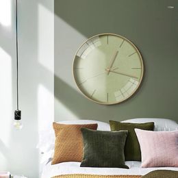 Wall Clocks Light Luxury Clock Fashion Quartz Modern Design Large Digital Living Room Nordic Glass Macaron Decoration