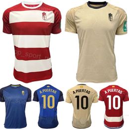 2023-24 Club Team Soccer Granada Jerseys 26 ZARAGOZA 11 UZUNI 12 SANCHEZ 15 NEVA 14 MIQUEL 23 GUMBAU 9 CALLEJON 10 PUERTAS 24 VILLAR 20 RUIZ Football Shirt Kits Uniform