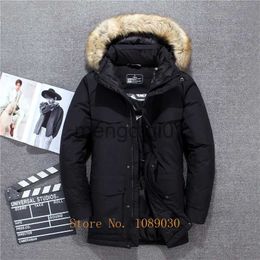 Men's Down Parkas -40 Degree White Duck Down Jacket For Siberia Winter Long Style Parka Warm Outerwear Windproof Men Down Coat With Fur Collar J231107