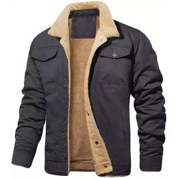 Mens Jackets Winter Jacket Thick Warm Fashion Boutique Solid Colour Casual Denim Male Wool Coat Large Size S5XL 231024