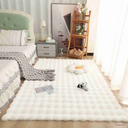 Carpet INS Cream Style Plush Carpet Bubble Plush Floor Mat Bedside Blanket Living Room Mat Blanket Coffee Table Mat R231024