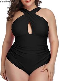 Women's Swimwear Plus Size 4XL 5XL Sexy One-Piece Swimsuit For Women Fat Ladies Push Up Slim Swimming Suits Bathing Beachwear Bikinis