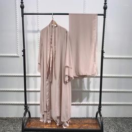 Ethnic Clothing Eid Ramadan Fashion Muslim Hijab Dress Kaftan Dubai Kimomo Abaya For Women Arabic Turkish Cardigan Robe Islamic 2023