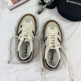 Boots Autumn Luxury Shoes for Woman Classic Sneaker Leather Retro Low Cut Lace up Casual Plus Size 44 231024