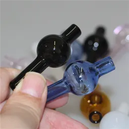 Quartz Bubble Carb Cap Double Tube Quartz Thermal Banger Nail Dome Ball Carb Cap Vs Coloured Glass ball Caps