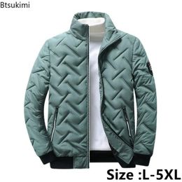 Mens Down Parkas Autumn Winter Jacket Men Cotton Padded Korean Streetwear Casual Fashion Clothing Male Warm Coats 5XL 231024