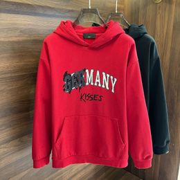 23ss new autumn and winter fashion high street cotton sweatshirt pullover hoodie Breathable men and women contrast color letter pattern casual hoodie