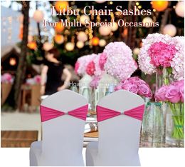 Sashes Chair Beaded Stretchy Slider Ribbons Elastic Spandex Er Bands With Crystal For Wedding Party Banquet Decorations Fuchsia Drop D Am7N8