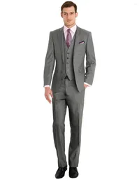 Men's Suits Slim Fit Two Buttons Jacket Waistcoat & Trousers Tuxedo Dinner Suit Three Pieces