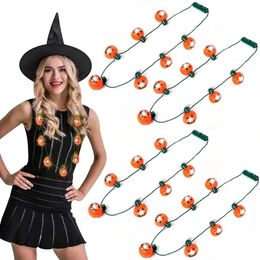 Christmas Decorations L Pumpkin Light Up Necklace Halloween Lights Jack O Lantern With Flashing Modes For Party Favour new