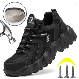 Boots Fashion Safety Shoes Anti-smashing Anti-puncture Boot Wear Resistance Work Men Women Indestructible Steel Toe