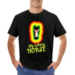 Men's Polos My Lovely Horse T-Shirt Cute Tops Blouse Summer Short Mens Cotton T Shirts