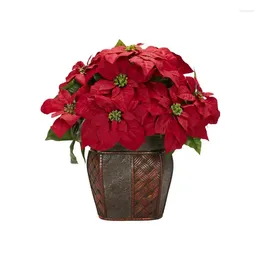 Vases With Decorative Vase Artificial Flower Arrangement Red Rustic Adornos Para Sala Elegantes Aesthetic Propagation Stati