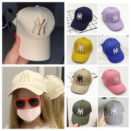 Ball Caps 3-8 Years Old Spring Summer Child Letter Embroidery Brand Sun Baseball Cap For Boy Girl Cotton Solid Colour Snap Back Hat Kids