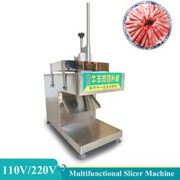 Electric Meat Slicer Stainless Steel Meat Cutting Machine Automatic Beef And Mutton Rolls Slicer Machine Multifunctional