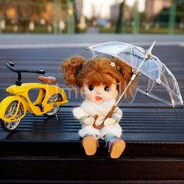 Dolls 16 or 112 Scale Mini Transparent Umbrella for Blyth s OB11 18 BJD Doll Clothes Accessories Toy 231024