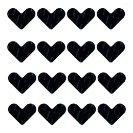 Bath Mats Rug Pads Black Silk Cloth Durable Creative Kitchen Bedroom Door Decor Anti-skid 8/12/16pcs Heart Shaped Mat Gripper