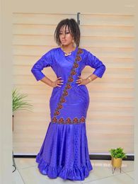 Ethnic Clothing Top Class Bazin Riche For Traditional Wedding Evening Gowns Original Dashiki Robe Large Turkey Dress