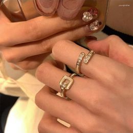 Cluster Rings PANJBJ 925 Sterling Silver Crystal Ring For Women Girl Temperament Fashion Individuality Jewelry Birthday Gift Drop