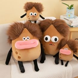 New funny frying hair potato plush toy cute fried sausage sausage mouth, potato king doll creative gift free UPS/DHL