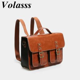 Evening Bags Genuine Leather Shoulder Bag Women British Style Cambridge Multifunctional Briefcase Notebook Handbag 2023 231023